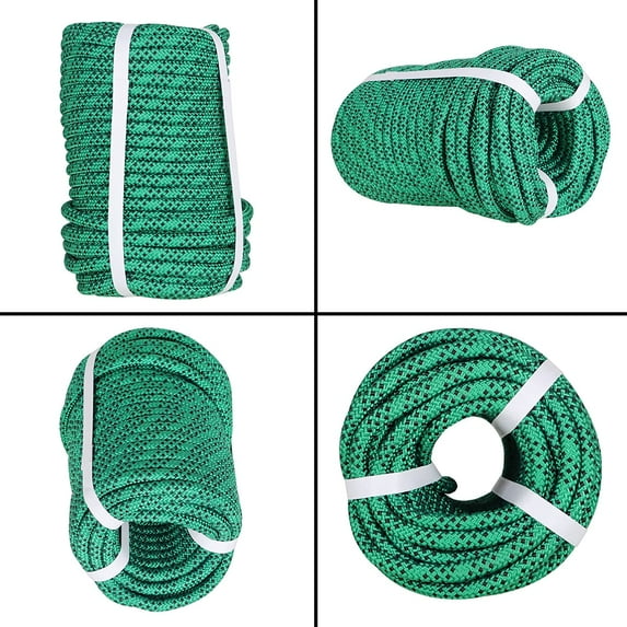 hostic 3/8 Inch 100 Feet Braided Rope 3520 LBS High Strength Polyester Rope Tree Work Rope for Swing Camping