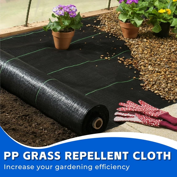 hostic 5FT x 16FT Landscape Fabric, Weed Barrier Control Fabric, Ground Grass Cover Cloth for Garden Landscape Weed Blocking