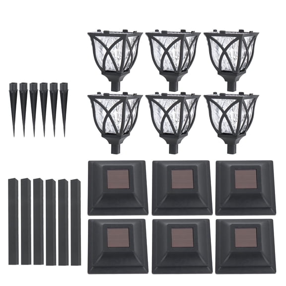 hostic 6 Pack LED Solar Ground Light Lawn Lights Outdoor Garden Patio Yard Landscape