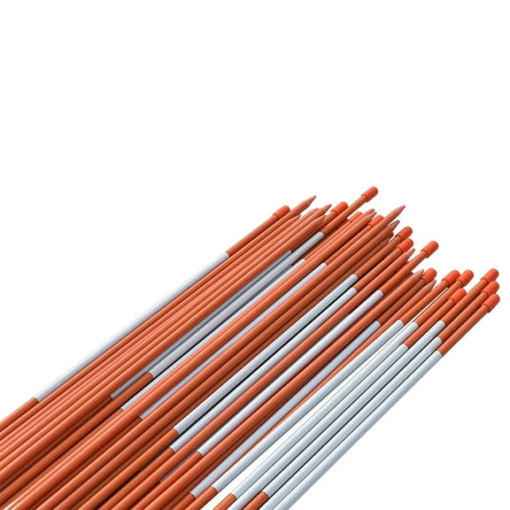 hostic Driveway Markers Snow Stakes 50 Pack of 48 Inch Long Orange Reflective markers