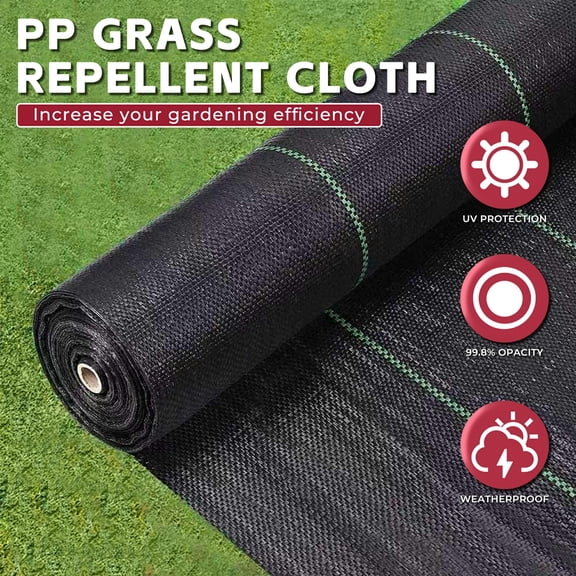 hostic Garden Weed Barrier Fabric Multi Size Heavy Duty Landscape Weed Blocking Plastic Roll Cloth Water Permeable 3FTx100FT