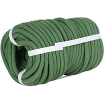 hostic High Force Braided Polyester Rope, Arborist Rigging Rope, (3/8” x 100’) Heavy Duty Rope for Hiking, Swing, Camping, Gardening, Red and Black