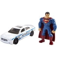 thumbnail image 1 of hot wheels batman v superman: dawn of justice superman mini figure & dodge charger, 1 of 3