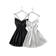 thumbnail image 1 of hotojiny 2 Pack Satin Nightgown for Women Soft Trendy Sleeveless Sleepshirts Comfort Casual Spaghetti Strap V Neck Nightwear, 1 of 5