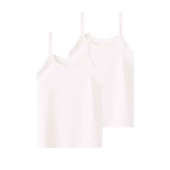 hotojiny 2 Pack Toddlers Girls Tank Tops Kids Sleeveless Solid Color Basic T-Shirt Summer Casual Undershirt for Infant 1-13 Y
