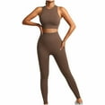 thumbnail image 1 of hotojiny 2 Piece Outfits for Women Summer Sleeveless Bra Crop Tank Tops and High Waist Leggings Casual Sweat Suits Trackusuits, 1 of 3