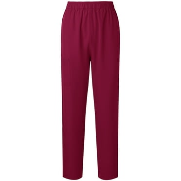 hotojiny 2025 Fall Women's Pants Elastic Waist Stretch Pull On Pants Straight Leg Work Casual Trousers with Pockets
