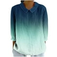 thumbnail image 1 of hotojiny Fall Womens Tops Casual Laple 3/4 Sleeve Basic Shirts Lightweight Soft Tshirts Stylish Blouses, 1 of 5