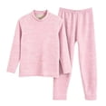 thumbnail image 1 of hotojiny 2PCS Children Thermal Set Base Layer Mock Neck Long Sleeve Top Comfy Long Pants Soft Skinny Kids Outfit(Pink,3-4 Years), 1 of 8