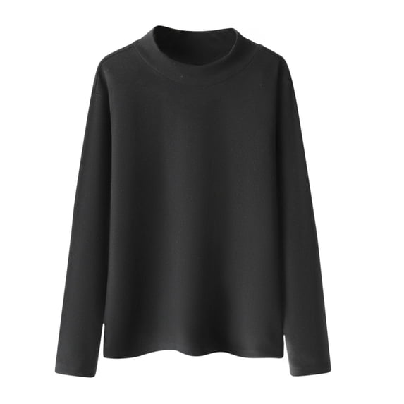 hotojiny 3-13 T Toddler Baby Girls Blouse Fall Winter Long Sleeve Warm Base Layer Undershirt Solid Color Top Kids Clothes
