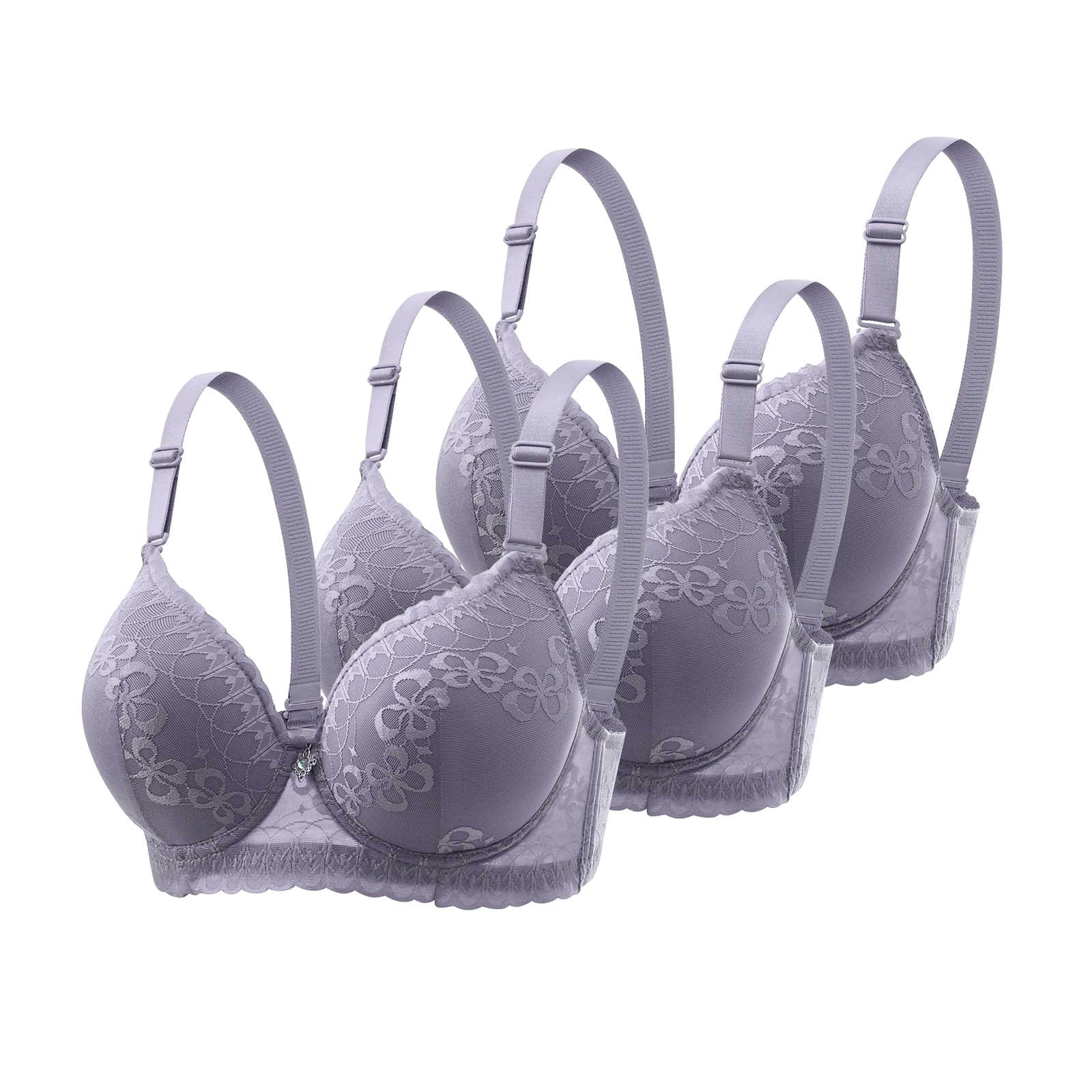 Yeebras hotojiny 3 PC Everyday Bra for Women Full Coverage Push up Compression ...