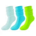 thumbnail image 1 of hotojiny 3 Pairs Slouch Sock for Women Fall Winter Warm Cozy Scrunch Socks Lounge Knitted Ribbed Comfort Boot Socks, 1 of 6