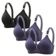 thumbnail image 1 of hotojiny 3PC Push Up Bra for Women No Underwire Wireless Breathable Bralettes V Neck Comfort Full Coverage Everyday Bra, 1 of 3