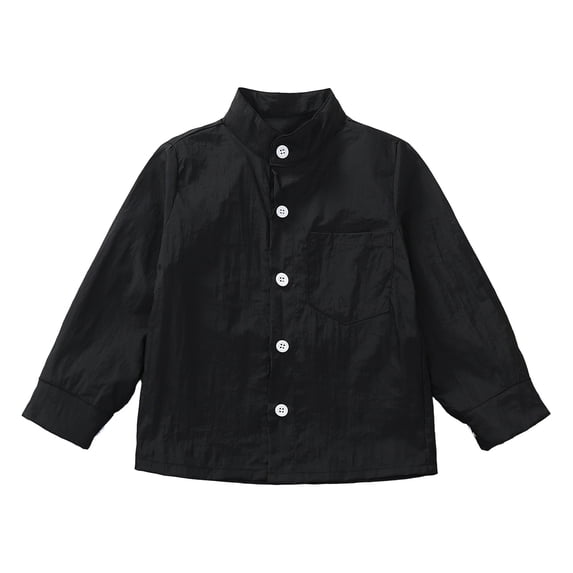hotojiny Baby Boys Shirt Button down Long Sleeve Dress Shirts Lightweight Beach Vaction Tops Infant Casual Shirt for 1-9 Y