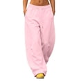 thumbnail image 1 of hotojiny Baggy Sweatpants Women Fashion Wide Leg Pants for Women Elastic Waist Drawstring Unisex Sweat Pants Streetwear S-3XL, 1 of 7