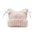 thumbnail image 1 of hotojiny Beanie Hat for Women Cute Fleece Cozy Knitted Hat Fall Winter Fashion Warm Soft Comfort Lounge Hat, 1 of 3