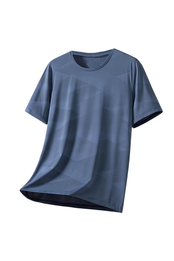 Big and Tall Men's Ice Silk T-Shirt Loose Crew Neck Workout Athletic Tee Breathable Short Sleeve Cooling Gym Clothes