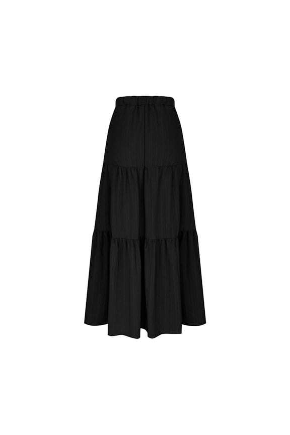 Boho Skirts for Women Casual Maxi Skirts for Women Flowy Elastic High Waisted A-Line Long Skirts for Beach Vacation