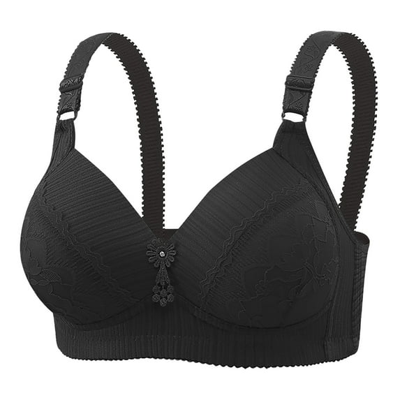 hotojiny Bras for Women No Underwire Push Up Bras Plus Size Full Coverage Comfort Bralettes V Neck Wireless Everyday Bra