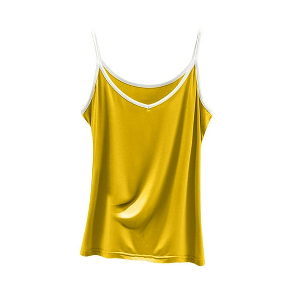hotojiny Camisole Top for Women Soft Causal Spaghetti Strap V Neck T Cami Undershirts Summer Loose Fit Cami Shirt Sleepwear