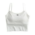 thumbnail image 1 of hotojiny Camisole Tops for Women Summer Crop Tank Top Cute Square Neck Spaghetti Strap Sleeveless Shirts with Built in Bra, 1 of 7