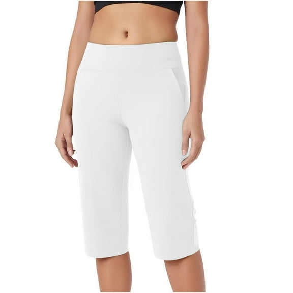 hotojiny Capri Pants for Women Stretch Straight Leg Sweatpants Casual Loose Fit Yoga Lounge Cropped Jogger Pant with Pockets