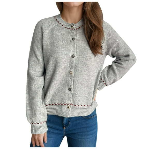 hotojiny Cardigan Sweaters for Women Comfy Button Open Front Outerwear Casual Trendy Lightweight Long Sleeve Coats