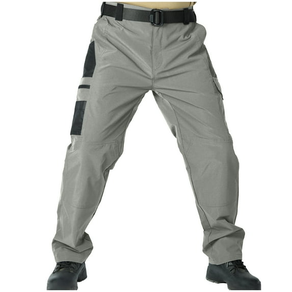 hotojiny Cargo Pants for Men Performance Fishing Work Outdoor Pants Multi Pockets Stretch Straight Leg Outdoor Hiking Pants