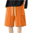 thumbnail image 1 of hotojiny Cargo Shorts for Men Summer Drawstring Waist Outdoor Hiking Sport Shorts Casual Wide Leg Sweatshorts Streetwear, 1 of 5