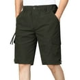 thumbnail image 1 of hotojiny Cargo Shorts for Men Summer Hiking Short Pants with Multi Pockets Elastic Waist Knee Length Big and Tall Bermuda Shorts, 1 of 5