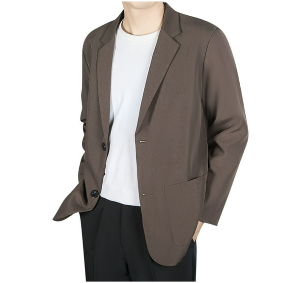 hotojiny Casual Blazer for Men Soft Loose Fit Suit Jackets Lightweight Business Work Notch V Neck Blazer Sport Coat