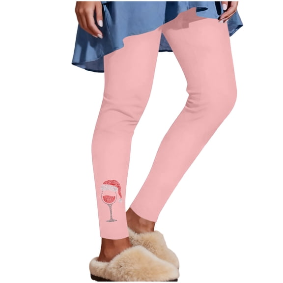hotojiny Christmas Leggings for Women Soft Comfy High Waisted Stretchy Workout Yoga Pants Ankle Length Tights for Merry Christmas