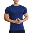 thumbnail image 1 of hotojiny Shirt Men Soft Breathable Crewneck Muscle Slim T Shirt Stretchy Short Sleeve Athletic Gym Workout Tee, 1 of 4