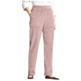 thumbnail image 1 of hotojiny Corduroy Pants for Women Elastic High Waist Pull On Pants for Business Casual Taper Leg Trousers with Pockets, 1 of 6