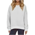 thumbnail image 1 of hotojiny Crew Neck Sweatshirt for Women Long Sleeve Loose Tunic Tops Casual Pullovers Fall Fashion Outfits Clothes, 1 of 7