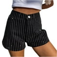 thumbnail image 1 of hotojiny Denim Shorts for Women Summer Fashion Sequin Jean Shorts Casual Wide Leg High Waisted Sparkly Shorts, 1 of 5
