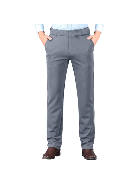 Dress Pants for Men Classic Fit Wrinkle-Free Formal Pants Fashion Straight Leg Work Pants for Business