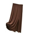 thumbnail image 1 of hotojiny Fall Maxi Skirts for Women Casual Elastic Waist Side Slit A-Line Long Skirt Soft Sleep Skirt Loungewear, 1 of 3