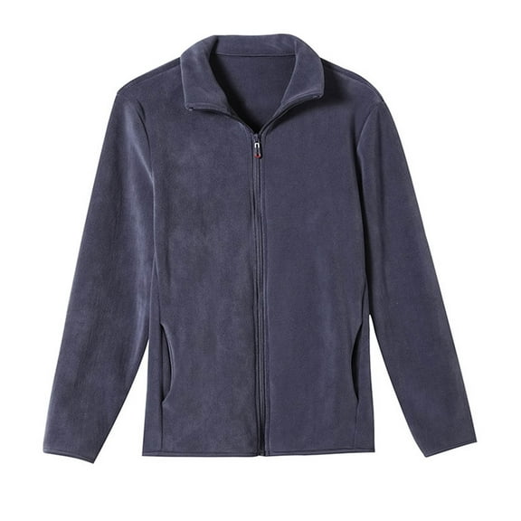 hotojiny Fleece Jacket for Women Long Sleeve Full Zip Solid Coat Fall Winter Warm Lightweight Outwear with Pockets