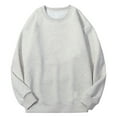 thumbnail image 1 of hotojiny Fleece Lined Sweatshirts for Men Plus Size Casual Warm Long Sleeve Pullover Tops Soft Comfy Crewneck Solid Color Shirts, 1 of 2