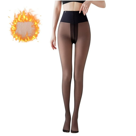 hotojiny Fleece Lined Tights for Women Soft High Waisted Lightweight Legging Casual Stretchy Workout Yoga Pants