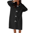 thumbnail image 1 of hotojiny Fleece Nightgowns for Women Cute Long Sleeve Thermal Warm Nightgowns Fall Winter Mid Length Sleepwear Loungewear, 1 of 7