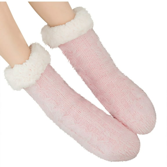 hotojiny Fuzzy Socks for Women Christmas Gifts Comfy Soft Lounge Home per Socks Winter Warm Cute Plush Crew Socks