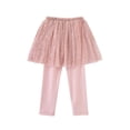 thumbnail image 1 of hotojiny Girls Leggings with Skirt Kids Tulle Skirt with Sparkly Stars Pants Toddler Footless Mesh Dance Leggings 2-9 Years, 1 of 6