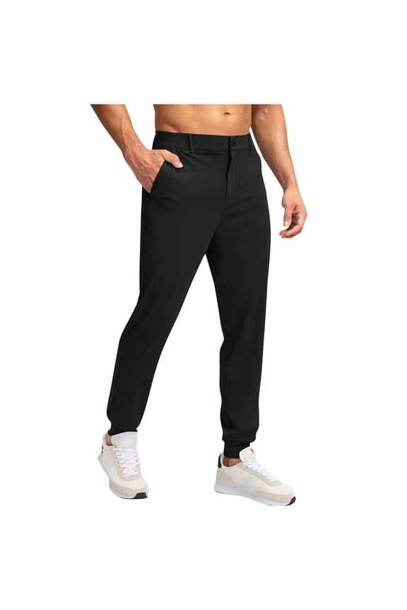 Golf Pants for Men Stretch Plain Dress Pants Soft Ightweight Slacks Trousers for Business Casual Travel