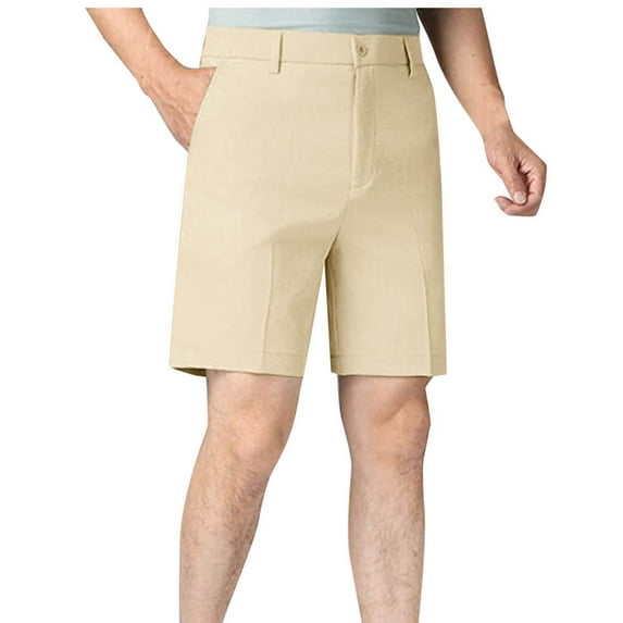 hotojiny Golf Shorts Men Big and Tall Stretch Casual Work Business Dress Shorts Lightweight Straight Leg Shorts with Pockets
