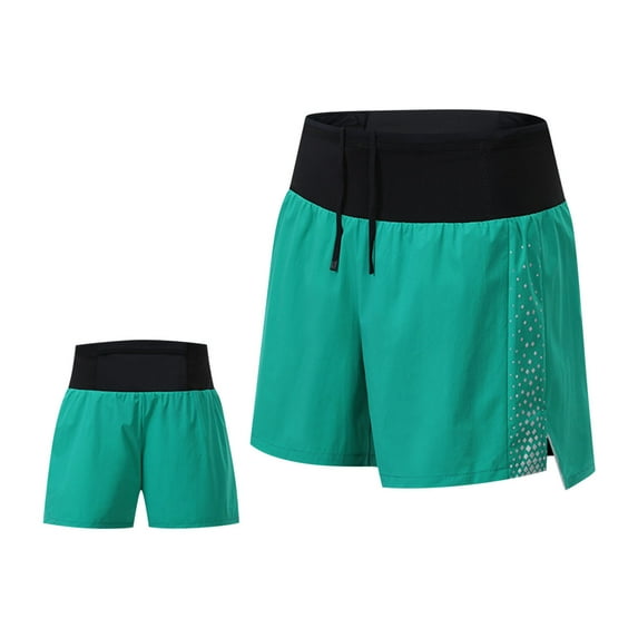 hotojiny Gym Shorts Men Summer Quick Dry Running Shorts with Liner Fashion Slim Colorblock Workout Sports Athletic Shorts