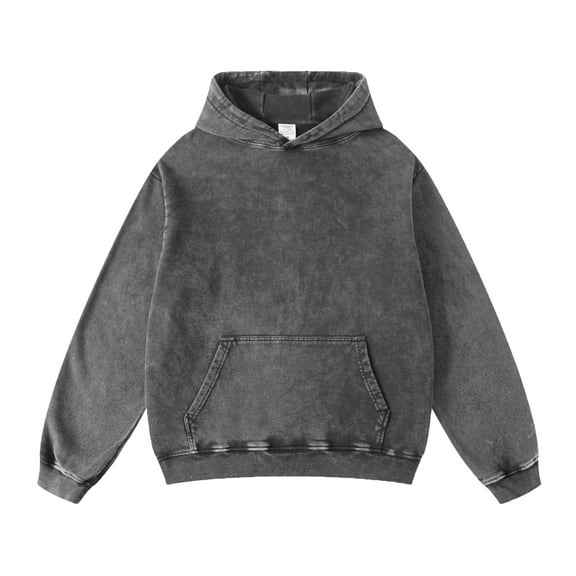 hotojiny Hoodies for Men Fall Outfits Casual Loose Long Sleeve Sweatshirts Vintage Washed Hooded Pullover Tops with Pocket