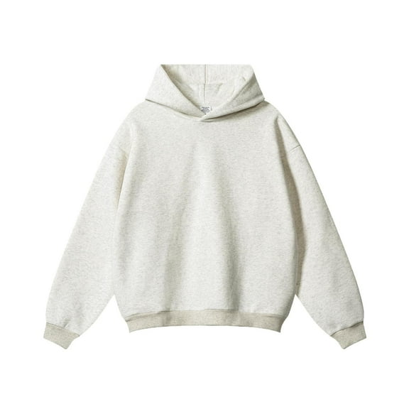 hotojiny Hoodies for Men Vintage Long Sleeve Pullover Streetwear Casual Solid Color Sweatshirt for Sports Running