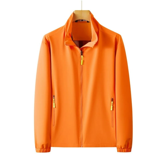 hotojiny Jackets for Men Big and Tall Lightweight Windbreaker Zipper Work Coat 2025 Fall Trendy Fishing Golf Hiking Outdoor Outerwear